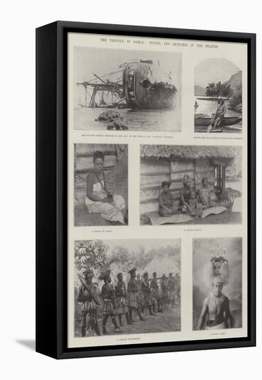 The Trouble in Samoa, Scenes and Sketches in the Islands-null-Framed Stretched Canvas