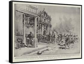 The Trouble in the Philippines, American Troops Entering San Fernando-Charles Edwin Fripp-Framed Stretched Canvas