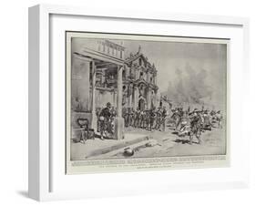 The Trouble in the Philippines, American Troops Entering San Fernando-Charles Edwin Fripp-Framed Giclee Print