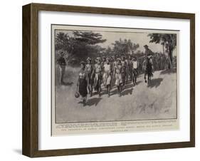 The Troubles in Samoa, Lieutenant Gaunt Riding Beside His Native Brigade-Henry Marriott Paget-Framed Giclee Print