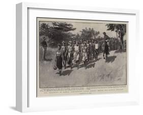 The Troubles in Samoa, Lieutenant Gaunt Riding Beside His Native Brigade-Henry Marriott Paget-Framed Giclee Print