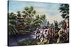 The Trout Stream, 1852-Currier & Ives-Stretched Canvas