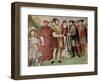 The Truce of Nice Between Francis I (1494-1547) and Charles V (1500-58)-Taddeo Zuccaro-Framed Giclee Print