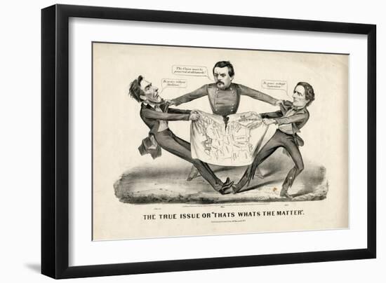 The True Issue or That's What's the Matter, 1864-Currier & Ives-Framed Giclee Print