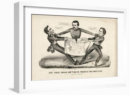 The True Issue or That's What's the Matter, 1864-Currier & Ives-Framed Giclee Print