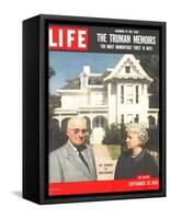 The Truman Memoirs, Former Pres. Harry Truman and Wife, September 26, 1955-Eliot Elisofon-Framed Stretched Canvas