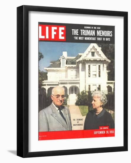 The Truman Memoirs, Former Pres. Harry Truman and Wife, September 26, 1955-Eliot Elisofon-Framed Photographic Print