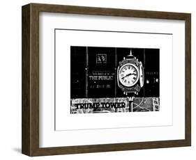 The Trump Tower Clock, Manhattan, NYC, New York, White Frame, Full Size Photography-Philippe Hugonnard-Framed Art Print