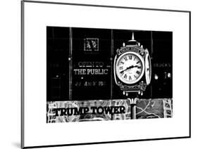 The Trump Tower Clock, Manhattan, NYC, New York, White Frame, Full Size Photography-Philippe Hugonnard-Mounted Art Print