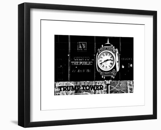 The Trump Tower Clock, Manhattan, NYC, New York, White Frame, Full Size Photography-Philippe Hugonnard-Framed Art Print