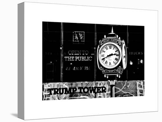 The Trump Tower Clock, Manhattan, NYC, New York, White Frame, Full Size Photography-Philippe Hugonnard-Stretched Canvas
