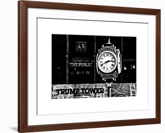 The Trump Tower Clock, Manhattan, NYC, New York, White Frame, Full Size Photography-Philippe Hugonnard-Framed Art Print