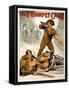 The Trumpet Calls Poster-Norman Lindsay-Framed Stretched Canvas