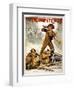 The Trumpet Calls Poster-Norman Lindsay-Framed Giclee Print