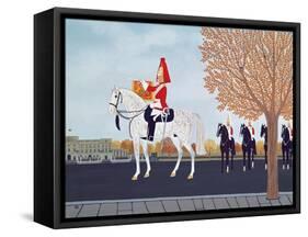 The Trumpeter Outside Buckingham Palace-Vincent Haddelsey-Framed Stretched Canvas