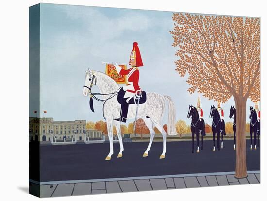 The Trumpeter Outside Buckingham Palace-Vincent Haddelsey-Stretched Canvas