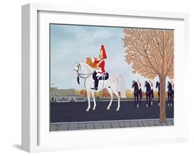 The Trumpeter Outside Buckingham Palace-Vincent Haddelsey-Framed Giclee Print