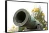 The Tsar Canon, inside the Kremlin, Moscow, Russia, Europe-Miles Ertman-Framed Stretched Canvas