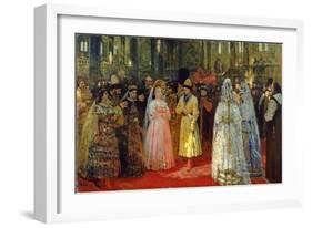 The Tsar Choosing a Bride, c.1886-Ilya Efimovich Repin-Framed Giclee Print