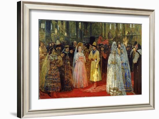 The Tsar Choosing a Bride, c.1886-Ilya Efimovich Repin-Framed Giclee Print