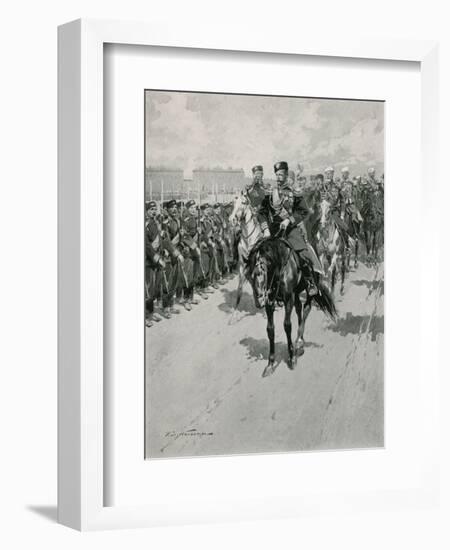 The Tsar Reviewing His Troops-Frederic De Haenen-Framed Giclee Print