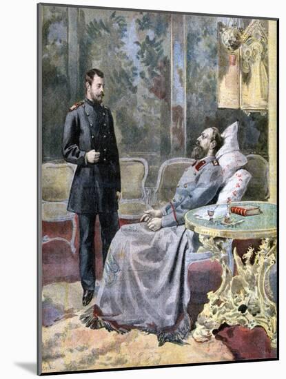 The Tsarevich Nicholas and His Father Tsar Alexander III of Russia, 1894-F Meaulle-Mounted Giclee Print