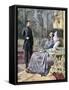 The Tsarevich Nicholas and His Father Tsar Alexander III of Russia, 1894-F Meaulle-Framed Stretched Canvas