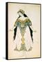 The Tsarevna, Costume Design for the Ballets Russes Production of Stravinsky's the Firebird, 1910-Leon Bakst-Framed Stretched Canvas