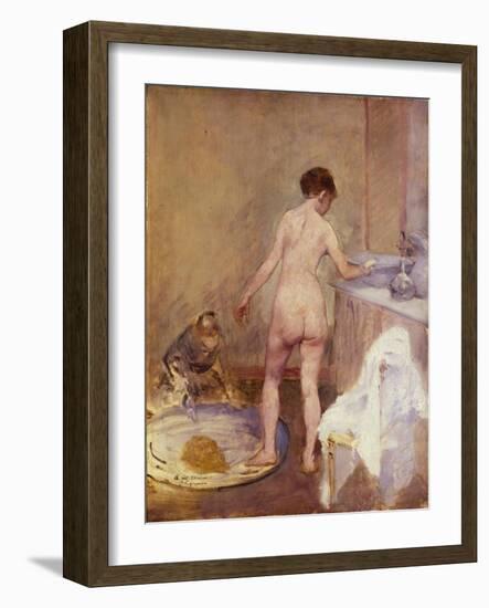 The Tub-Jean-Louis Forain-Framed Giclee Print