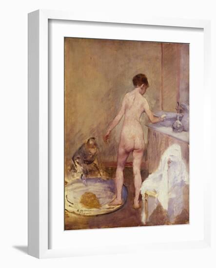 The Tub-Jean-Louis Forain-Framed Giclee Print