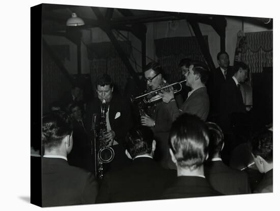 The Tubby Hayes Sextet Playing at a Modern Jazz Night at the Civic Restaurant, Bristol, 1955-Denis Williams-Stretched Canvas