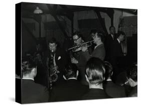 The Tubby Hayes Sextet Playing at a Modern Jazz Night at the Civic Restaurant, Bristol, 1955-Denis Williams-Stretched Canvas