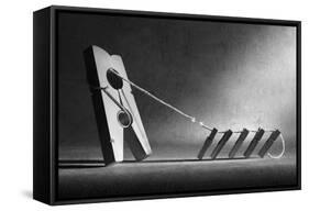 The Tug-Of-War-Victoria Ivanova-Framed Stretched Canvas