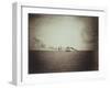 The Tugboat, Black and White Image Showing a Small Boat with Three Masts on the Water-Gustave Le Gray-Framed Giclee Print