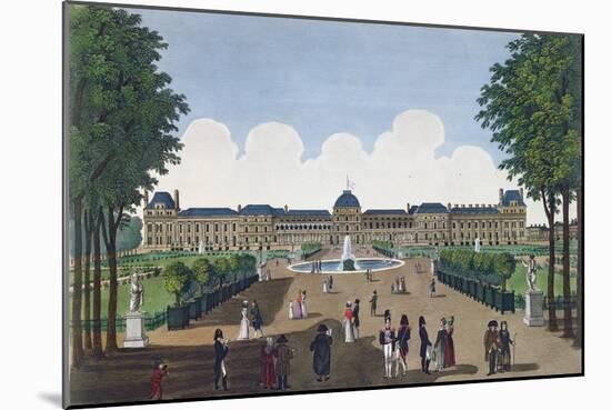 The Tuileries and the Tuileries Gardens, c.1815-20-Henri Courvoisier-Voisin-Mounted Giclee Print