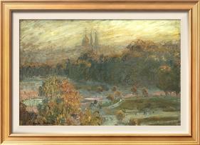 The Tuileries-Claude Monet-Framed Textured Art