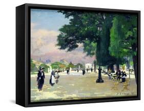 The Tuileries-Jules Ernest Renoux-Framed Stretched Canvas