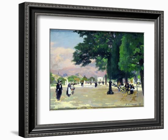 The Tuileries-Jules Ernest Renoux-Framed Giclee Print