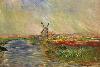 The Tulip Field, Holland-Claude Monet-Framed Textured Art