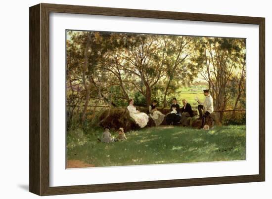 The Turf Bench, 1876-Ilya Efimovich Repin-Framed Giclee Print
