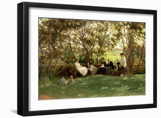 The Turf Bench, 1876-Ilya Efimovich Repin-Framed Giclee Print