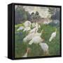 The Turkeys at the Chateau De Rottembourg, Montgeron, 1877-Claude Monet-Framed Stretched Canvas