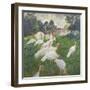 The Turkeys at the Chateau De Rottembourg, Montgeron, 1877-Claude Monet-Framed Giclee Print