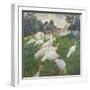 The Turkeys at the Chateau De Rottembourg, Montgeron, 1877-Claude Monet-Framed Giclee Print