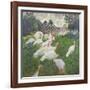 The Turkeys at the Chateau De Rottembourg, Montgeron, 1877-Claude Monet-Framed Giclee Print