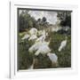 The Turkeys at the Chateau De Rottembourg, Montgeron-Claude Monet-Framed Art Print