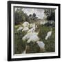 The Turkeys at the Chateau De Rottembourg, Montgeron-Claude Monet-Framed Art Print