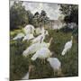 The Turkeys at the Chateau De Rottembourg, Montgeron-Claude Monet-Mounted Art Print