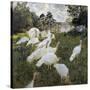 The Turkeys at the Chateau De Rottembourg, Montgeron-Claude Monet-Stretched Canvas