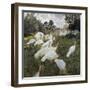 The Turkeys at the Chateau De Rottembourg, Montgeron-Claude Monet-Framed Art Print